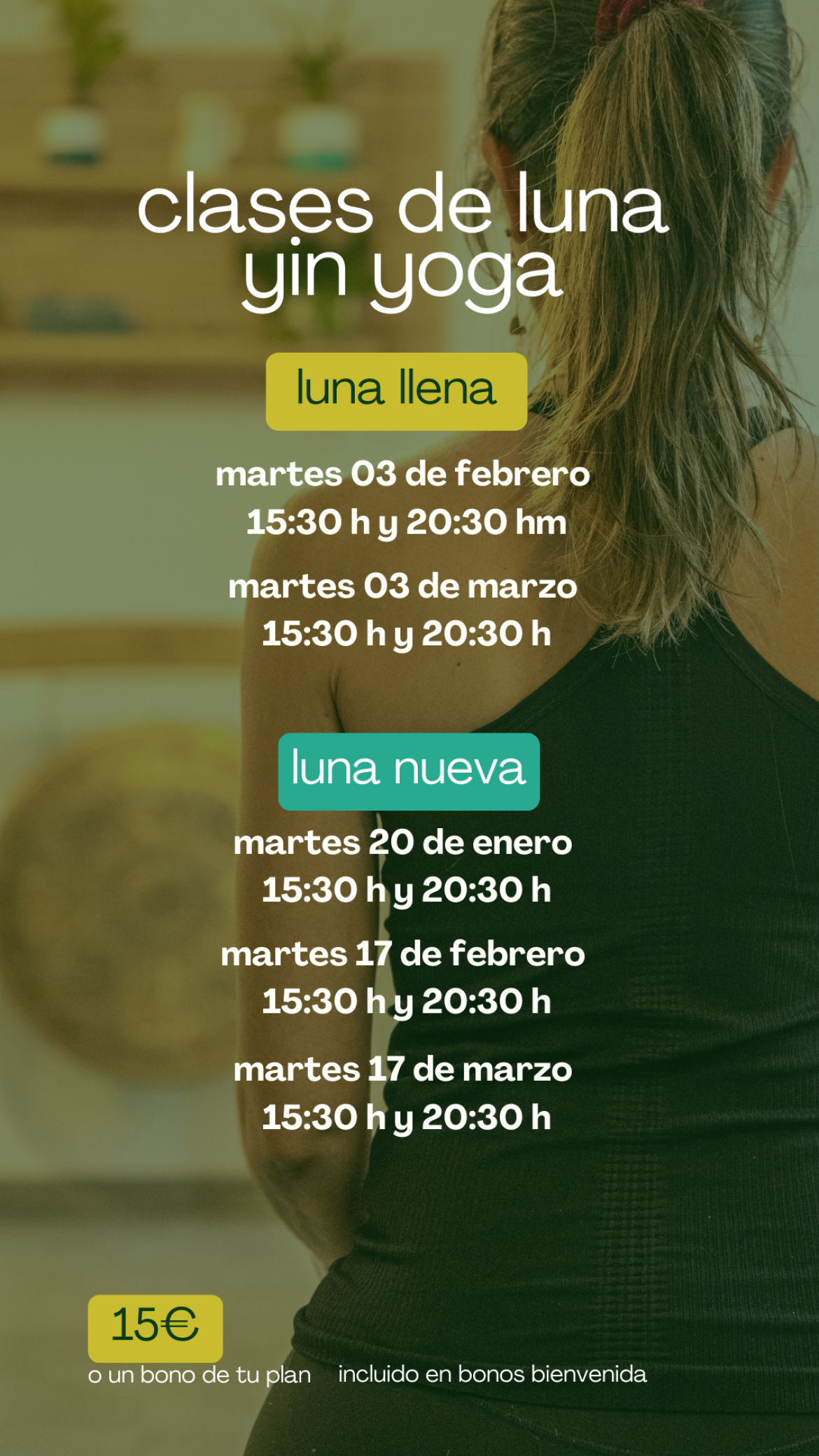 Clases especiales de luna - yin yoga