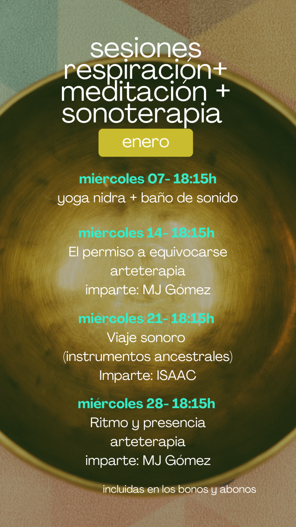 respiración + meditación + sonido