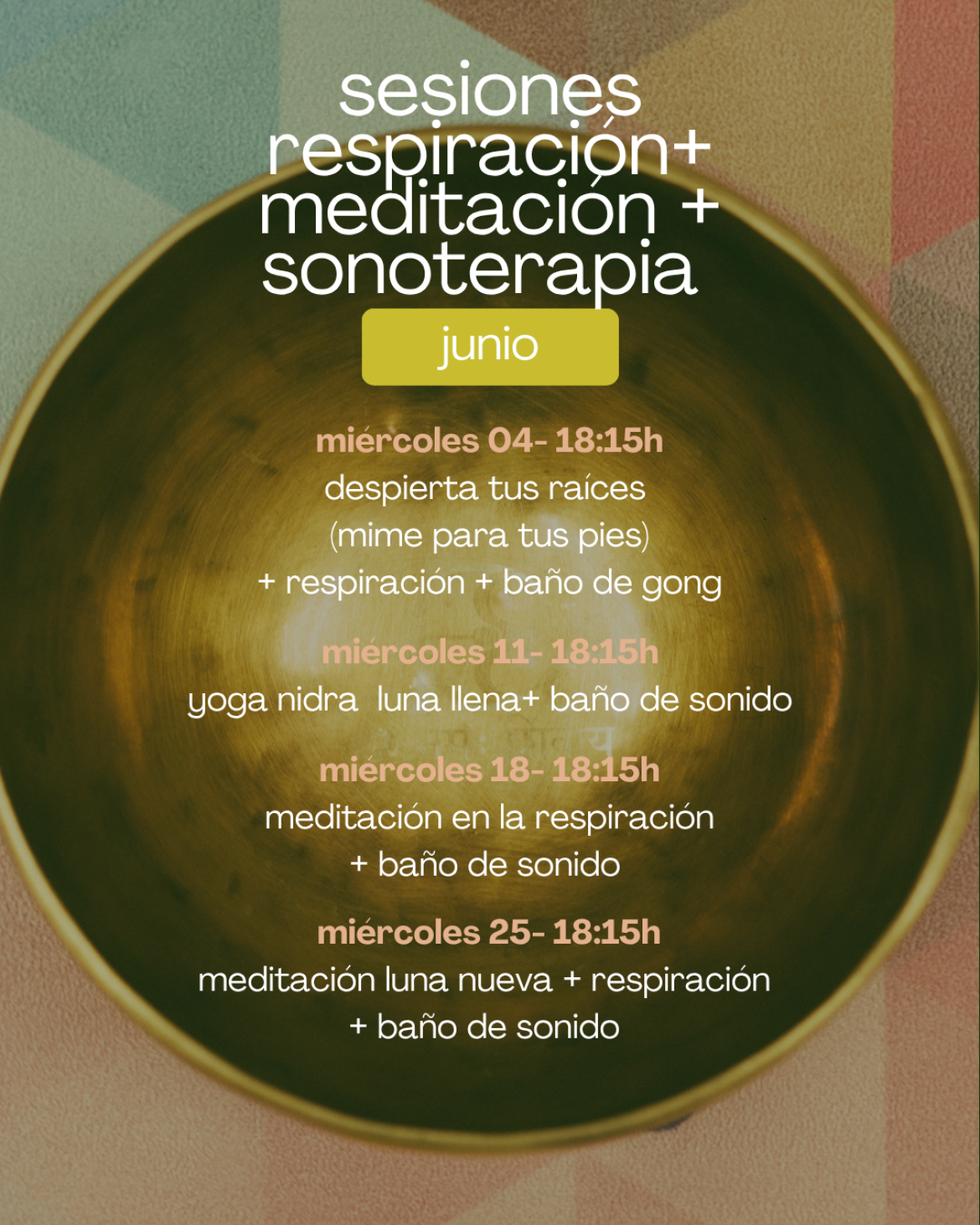 respiración + meditación + sonido