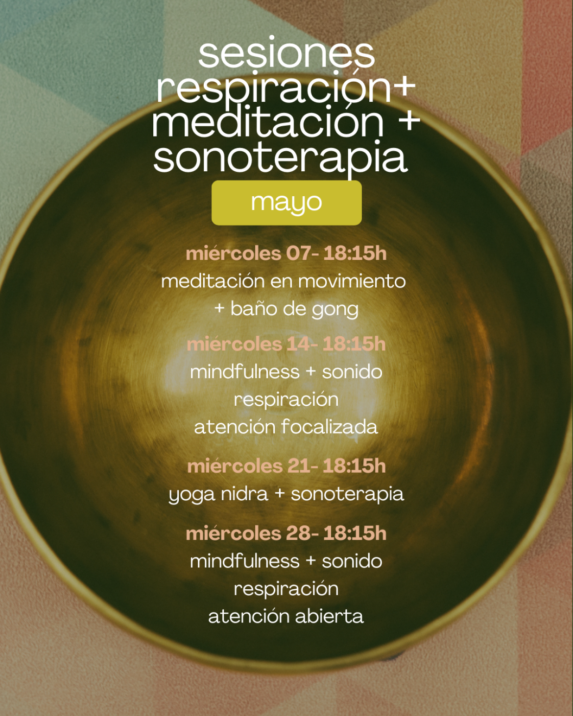 respiración + meditación + sonido